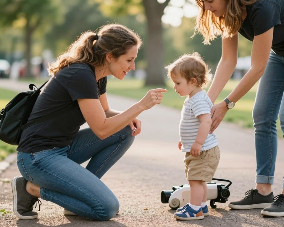 photographer working with young children during mini session photography