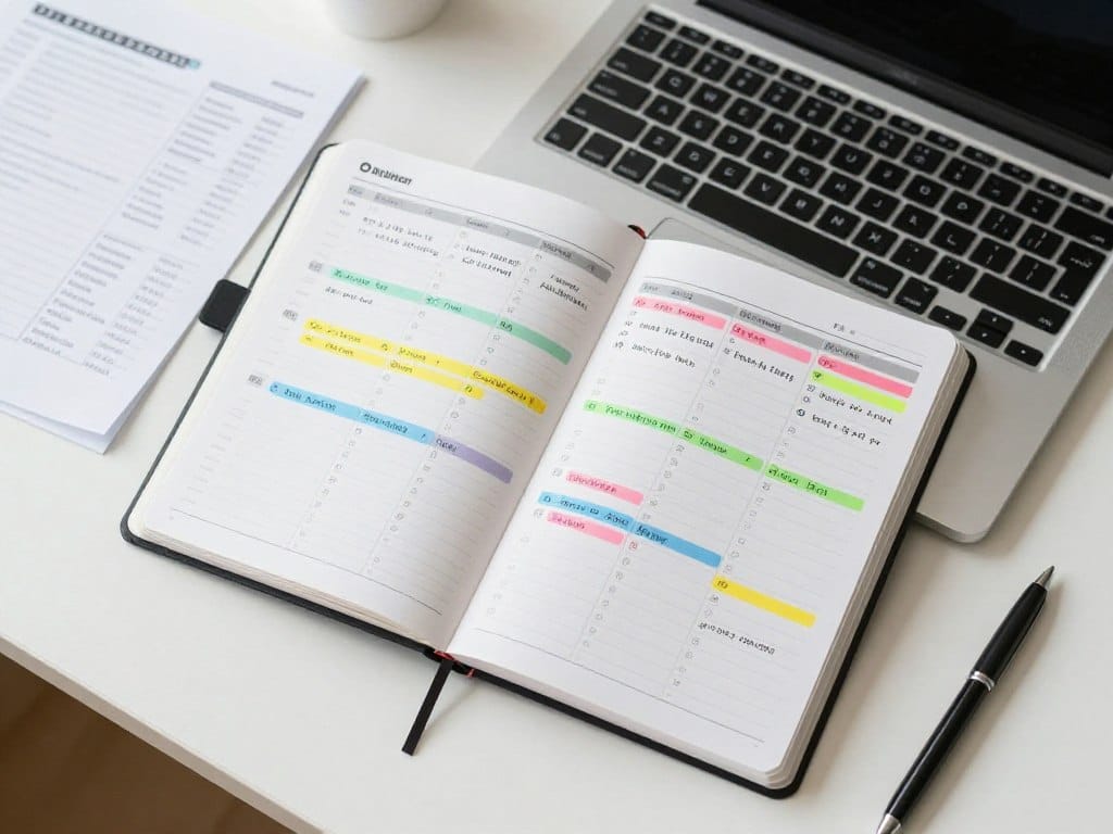 marketing calendar showing photography promotion schedule throughout year