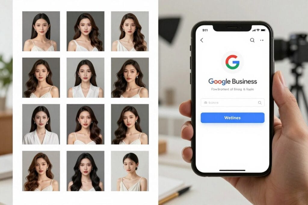 photography portfolio images being uploaded to google business profile interface photography portfolio images being uploaded to google business profile interface