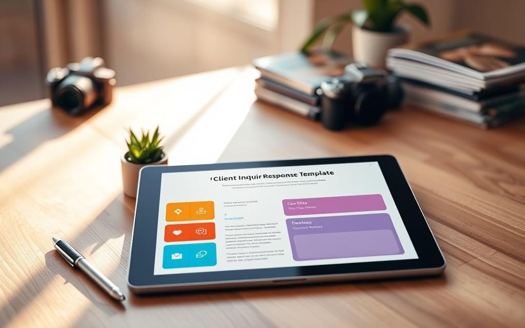 client inquiry response template photography