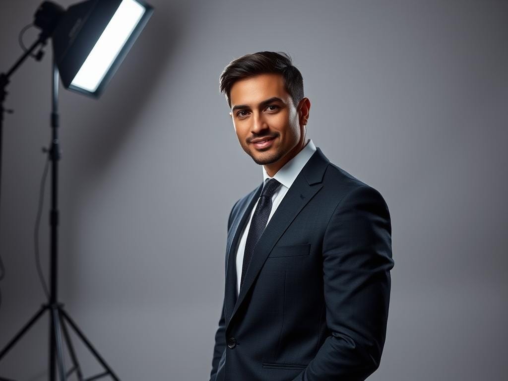 headshot lighting setup