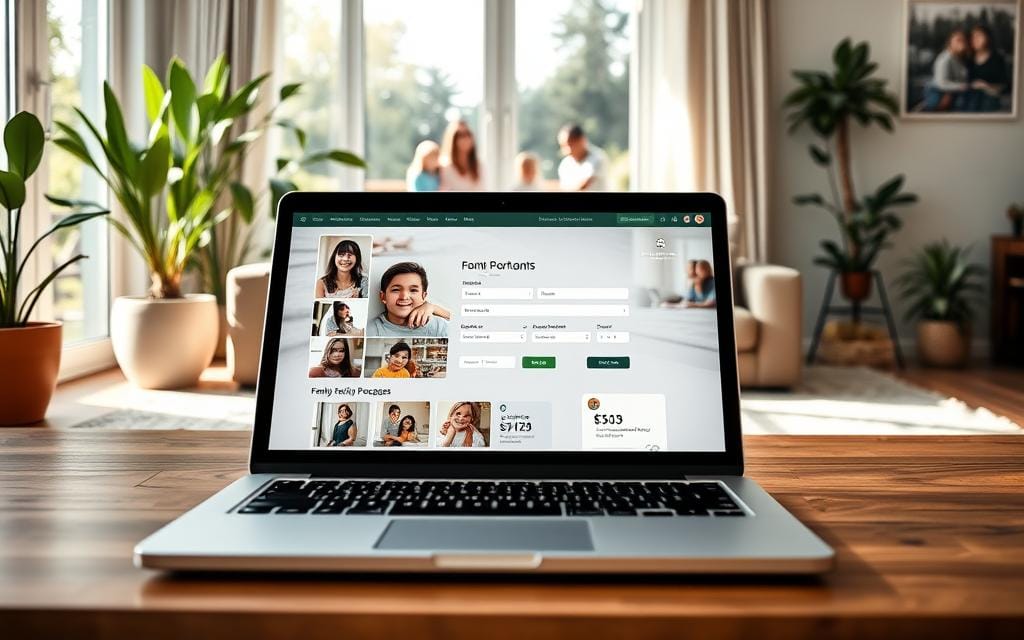 family photography booking page